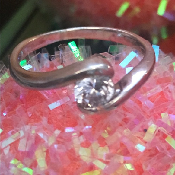 Stamped .925 Sterling Silver Jewelry - Stamped Sterling Silver & Cz Ring